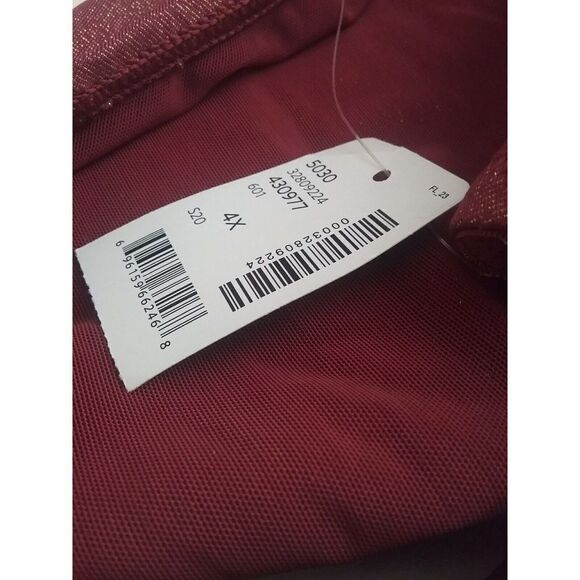 NWT ADDITION ELLE Plus Size 4X ONE PIECE SWIMSUIT Rasberry sparky‎ - Picture 4 of 7